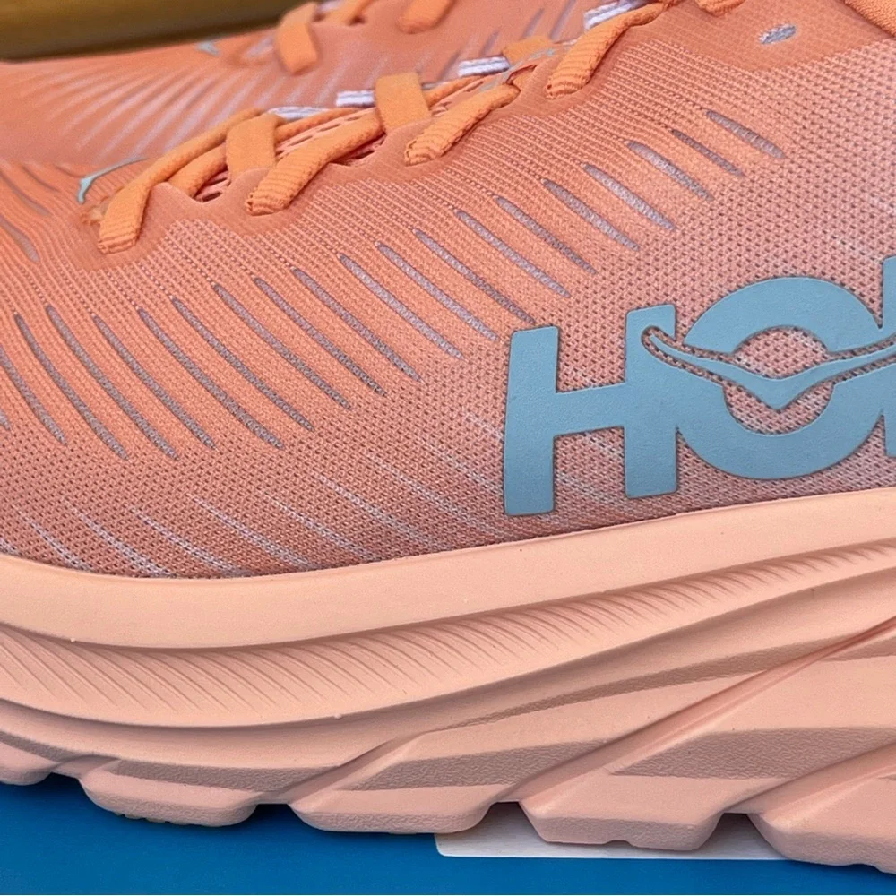 NWT Hoka Rincon 3 women’s running shoes , brand new in box , coral salmon orange - Picture 6 of 16